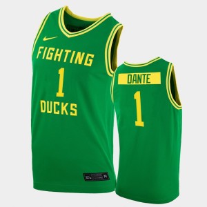 Men's Oregon Ducks College Basketball Green N'Faly Dante #1 2020-21 Replica Jersey 642861-209