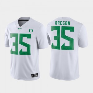 Men's Oregon Ducks Game White #35 Football Jersey 477128-803