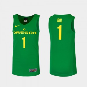 Men's Oregon Ducks Replica Green Bol Bol #1 College Basketball Jersey 414357-443