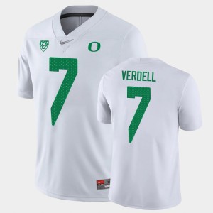 Men's Oregon Ducks Game White CJ Verdell #7 College Football Jersey 982870-103