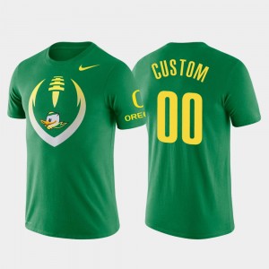 Men's Oregon Ducks Football Icon Green Custom #00 Performance T-Shirt 880915-883