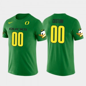 Men's Oregon Ducks Future Stars Green Custom #00 Cotton Football T-Shirt 498151-116