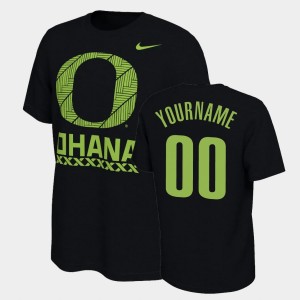 Men's Oregon Ducks Ohana Disrupt Black Custom #00 T-Shirt 452504-275