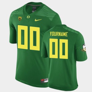 Men's Oregon Ducks Replica Green Custom #00 Game Football Jersey 735338-745