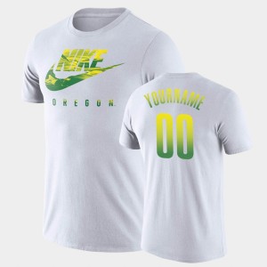Men's Oregon Ducks Spring Break Futura White Custom #00 T-Shirt 166040-219
