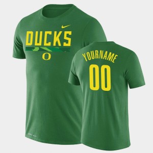 Men's Oregon Ducks Team DNA Green Custom #00 Legend Performance T-Shirt 768814-556