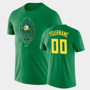 Men's Oregon Ducks Football Icon Green Custom #00 Legend T-Shirt 327893-646