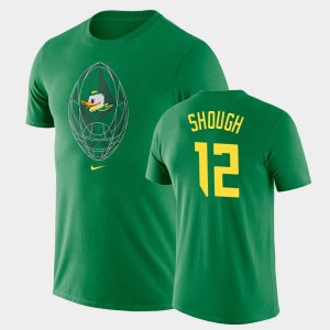 Men's Oregon Ducks Football Icon Green Tyler Shough #12 Legend T-Shirt 166643-940
