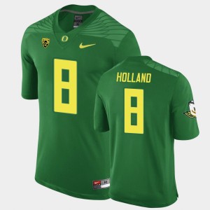 Men's Oregon Ducks Replica Green Jevon Holland #8 Game Football Jersey 699539-299