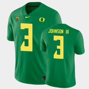 Men's Oregon Ducks College Football Green Johnny Johnson III #3 Game Jersey 457793-620