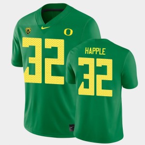 Men's Oregon Ducks College Football Green Jordan Happle #32 Game Jersey 984924-905