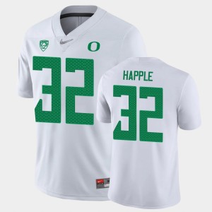 Men's Oregon Ducks Game White Jordan Happle #32 College Football Jersey 653182-881