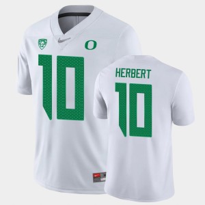 Men's Oregon Ducks Game White Justin Herbert #10 College Football Jersey 775772-259