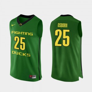 Men's Oregon Ducks Authentic Apple Green Luke Osborn #25 College Basketball Jersey 577334-562