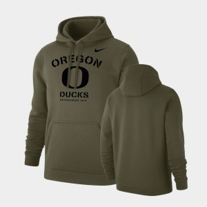 Men's Oregon Ducks Stencil Arch Olive Club Fleece Hoodie 822550-877