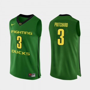 Men's Oregon Ducks Authentic Apple Green Payton Pritchard #3 College Basketball Jersey 922241-465