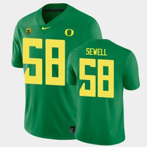Men's Oregon Ducks Game Green Penei Sewell #58 College Football Jersey 618823-997