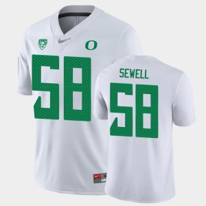 Men's Oregon Ducks Game White Penei Sewell #58 College Football Jersey 935159-117