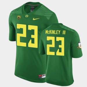 Men's Oregon Ducks Replica Green Verone McKinley III #23 Game Football Jersey 281381-323