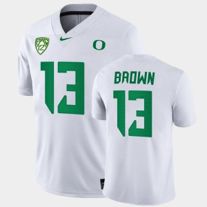 Men's Oregon Ducks College Football White Anthony Brown #13 Game Jersey 101538-204