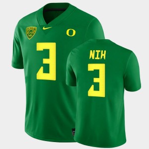 Men's Oregon Ducks College Football Green Bo Nix #3 Jersey 810536-518