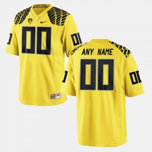 Men's Oregon Ducks College Limited Football Yellow Custom #00 Jersey 305508-536