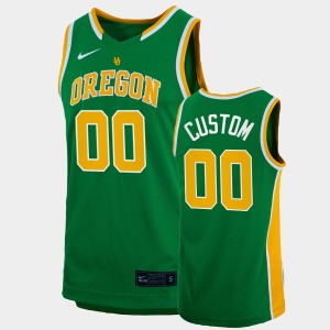 Men's Oregon Ducks Retro Green Custom #00 College Basketball Jersey 449405-606