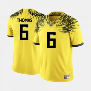 Men's Oregon Ducks College Football Yellow De'Anthony Thomas #6 Jersey 373834-403