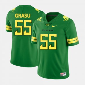 Men's Oregon Ducks College Football Green Hroniss Grasu #55 Jersey 189178-468