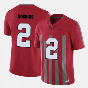 Men's Oregon Ducks College Football Red J.K. Dobbins #2 Jersey 463164-745