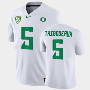 Men's Oregon Ducks College Football White Kayvon Thibodeaux #5 Game Jersey 687302-800
