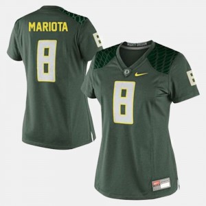 Women's Oregon Ducks College Football Green Marcus Mariota #8 Jersey 872026-417