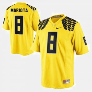 Men's Oregon Ducks College Football Yellow Marcus Mariota #8 Jersey 546705-170