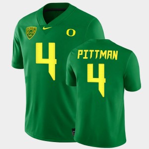 Men's Oregon Ducks College Football Green Mycah Pittman #4 Game Jersey 501319-100