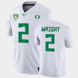 Men's Oregon Ducks College Football White Mykael Wright #2 Game Jersey 220518-973