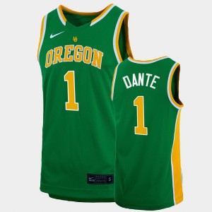 Men's Oregon Ducks Retro Green N'Faly Dante #1 College Basketball Jersey 278755-396