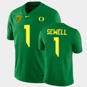 Men's Oregon Ducks College Football Green Noah Sewell #1 Game Jersey 696612-201