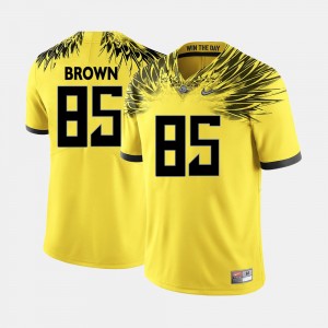 Men's Oregon Ducks College Football Yellow Pharaoh Brown #85 Jersey 595506-675