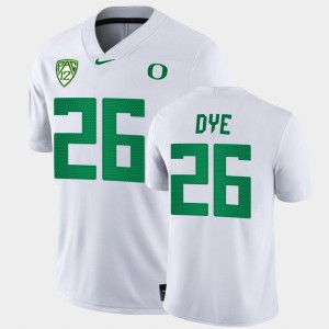Men's Oregon Ducks College Football White Travis Dye #26 Game Jersey 935568-727