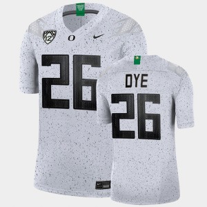 Men's Oregon Ducks College Football White Travis Dye #26 Eggshell Limited Football Jersey 750400-426