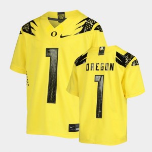 Youth Oregon Ducks Yellow #1 Football Vapor Fusion Replica Jersey 567714-820