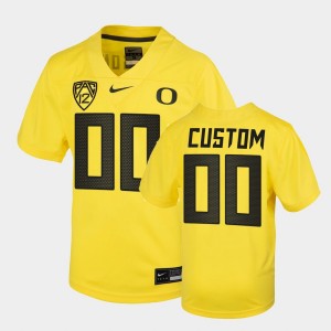 Youth Oregon Ducks College Football Yellow Custom #00 Untouchable Jersey 432646-449