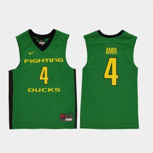 Youth Oregon Ducks Replica Green Ehab Amin #4 College Basketball Jersey 595418-416