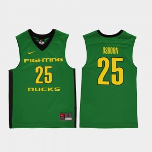 Youth Oregon Ducks Replica Green Luke Osborn #25 College Basketball Jersey 121775-736