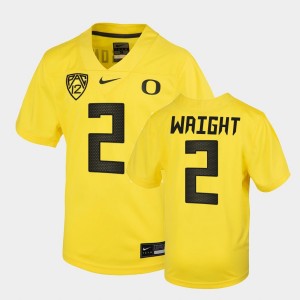 Youth Oregon Ducks College Football Yellow Mykael Wright #2 Untouchable Jersey 481809-783