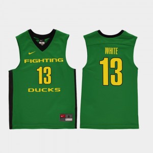 Youth Oregon Ducks Replica Green Paul White #13 College Basketball Jersey 454738-699